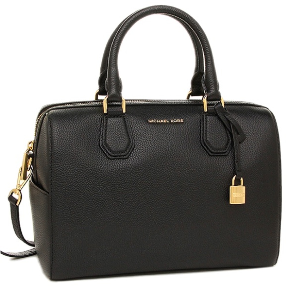 Michael Kors Mercer Medium Leather Duffle Bag - Black - 30H6GM9U2L-001